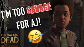 ALL SAVAGE ANSWERS: FUNNY " THE WALKING DEAD, EPISODE 3 "BROKEN TOYS" PT 1