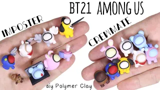 How to DIY BTS BT21 Among Us Imposter + Crewmate Polymer Clay Tutorial