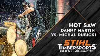 Danny Martin secures an epic Hot Saw win in seconds at the TIMBERSPORTS® European Nations Cup 2021!