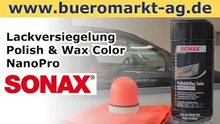 Lackversiegelung Sonax Polish & Wax Color NanoPro