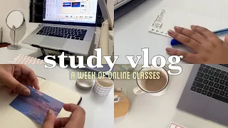 study vlog 🌸 | a week of online classes (journaling, morning routine, baking)