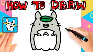 HOW TO DRAW A CUTE TOTORO | Easy SLOW STEP BY STEP DRAWINGS Tutorial