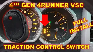 4th Gen 4Runner Traction Control Delete Switch Installation - Toggle Mod VSC Off 2003-2009