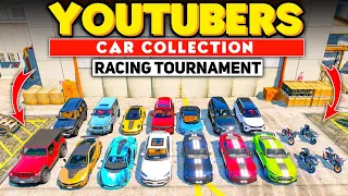 All Famous YouTubers Super Cars & Bikes 🔥 Fastest Racing Tournament! 😱 SHOCKING! GTA 5 MODS!