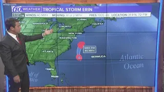 Tropical Storm Erin develops in the Atlantic Ocean | 10Weather WTSP