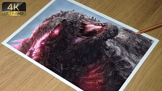 Colored Pencil Drawing Godzilla (Godzilla x Kong: The New Empire)