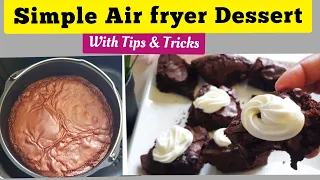 Make Your Box Brownies Mix In The Air Fryer Tastes Better // How to cook Air fried Brownies Recipe