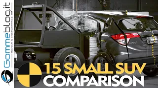 CRASH TEST - 15 Small SUV  🚙 IIHS Side Impact Comparison