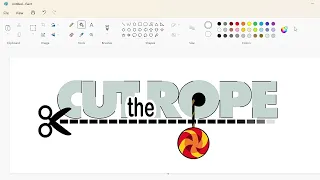 How to draw the Cut the Rope logo using MS Paint | How to draw on your computer