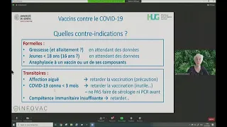 Quelles sont les contre-indications à la vaccination contre le COVID-19 ?