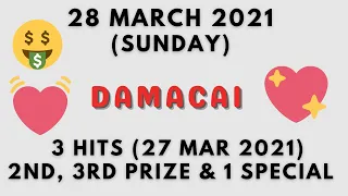 Foddy Nujum Prediction for DaMaCai - 28 March 2021 (Sunday)