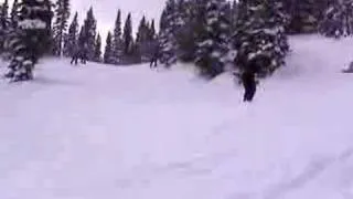 Dylan Falls Hard Snowboarding