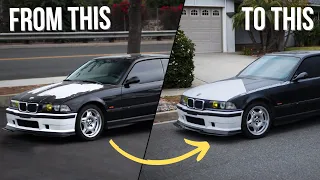 From Junkyard to Racecar | E36 M3 Vinyl Wrap Part 2 | 4K