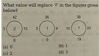 15 6 3 42 2|| 9 9 3 36 1|| 20 19 10 ? 38|| a.0 b.1 c.2 d.3 NTSE MAT question|Find the missing number