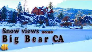 Snow views 2020 Big Bear CA in 4K