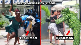 CRAZY REACTION OF BUSHMAN AND TRASHMAN PRANK 2023 | COMPILATION VIDEOS