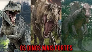 TOP 5 DINOSSAUROS MAIS FORTES DA FRANQUIA JURASSIC WORLD/PARK