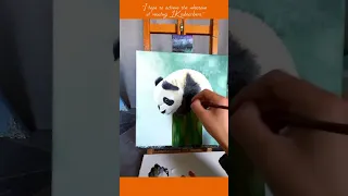 Easy rules to draw a panda #shorts #tonniartandcraft #youtubeshorts #art #satisfying