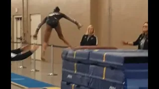 Coach Saves Gymnast from SERIOUS Injury (Viral Video - Compilation)