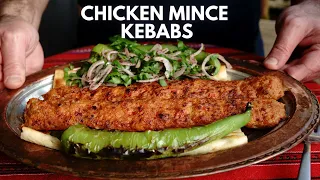 Turkish Chicken Mince Kebab, Juicy Grilled Chicken Kebabs