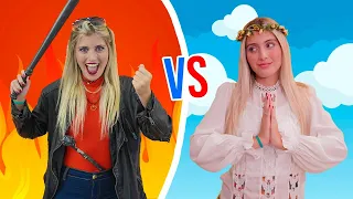 ALUNA MALVADA VS ALUNA BOAZINHA ! PEGADINHAS ENGRAÇADAS E DESAFIOS (GOOD GIRL VS BAD GIRL)