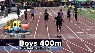 2022 TF - CIF-ss FINALS - 400 Meters (Boys, all 4 divisions)