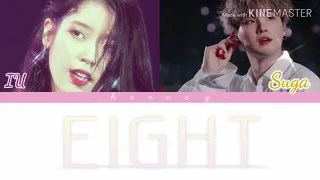 IU - EIGHT (에잇) ~ (feat. SUGA (BTS)) - ( Color Coded Lyrics Eng/Rom/Han )