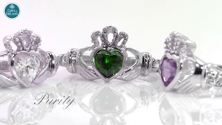 Birthstone Claddagh Ring