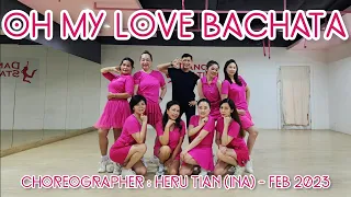 D'QUEEN BEE | VALENTINE 2023 : Oh My Love Bachata  | LINE DANCE | Beginner | Heru Tian