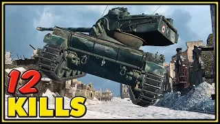 AMX 13 90 - 12 Kills - 1 VS 6 - World of Tanks Gameplay