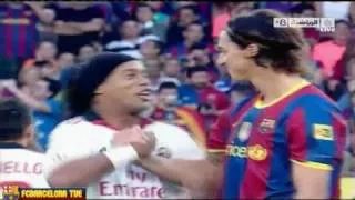 FC Barcelona Vs AC Milan 1-1 Joan Gamper Throphy 25.08.10 Ronaldinho Ibrahimovic