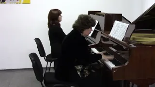 Ж. Колодуб. Вальс із "Ретро-сюїти" для двох фортепіано. Виконують Римма Сулім і Тетяна Ігнатовська.