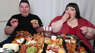 Massive Cheesecake Factory Feast with Hungry Fat Chick • MUKBANG clip8