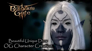 BALDUR'S GATE 3 || Beautiful Unique Drow [Original Character #47] - Female Character Creation