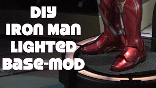 DIY modded Hot Toys Iron Man light display base