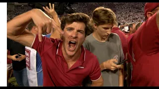 Sights and sounds of fans storming the field after Texas win