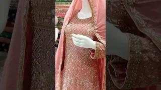 gharara party wear Pakistani dress material suite longfrock || andaz designer #shortsyoutube #shorts