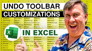 Excel - Undo Toolbar Customizations in Excel: How to Fix Any Customization Issues - Episode 443