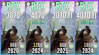 RTX 3070 vs RTX 4070 SUPER vs RTX 3070 TI vs RTX 4070 TI SUPER - Test in 20 Games