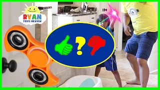 GIANT FIDGET SPINNER MAGICAL PAINTBRUSH! Chase and Hide N Seek Family Fun Kids - Video Review