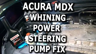 Acura MDX Whining Power Steering Pump fix DIY