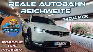 Mazda MX30 Elektroauto. Reale Autobahn Reichweite und einige Ladeprobleme.