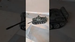 T55 In Action With Smoking Exhaust