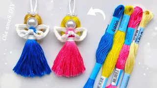 It's so Easy Angel Craft Idea ! Beautiful Angel Making with Embroidery Floss- Super Easy Way to Make