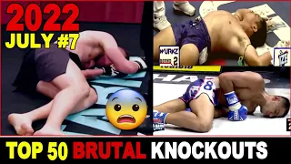 Top 50 MUAYTHAI•MMA•KICK•BOXING•KUN KHMER Knockouts👉JULY 2022 #7