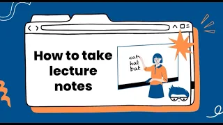 How to take lecture notes