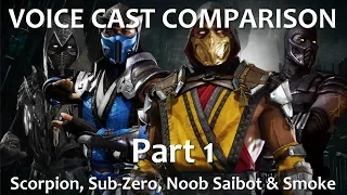 Voice Cast Comparison: Mortal Kombat (Part 1: Scorpion, Sub-Zero, Noob Saibot & Smoke)