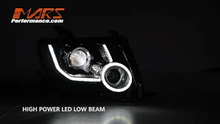 Mars Performance FULL LED DYNAMIC INDICATOR HEAD LIGHTS FOR MITSUBISHI PAJERO NS NT NW NX 2007-2021