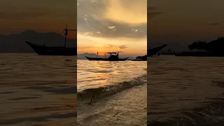 The best sound of nature. Tranquil at sea. Best best view on sunset. Boat on sunset #sunset