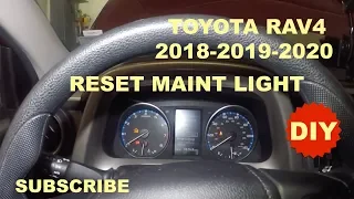 How to reset oil life on 2018 Toyota Rav4